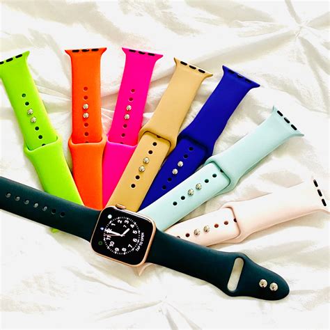 Solid Color Silicone Band For Apple Watch Multiple Colors Available ...