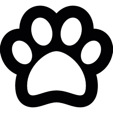 Dog footprint outline Icons | Free Download