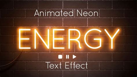 How To Create an Animated Neon Text Effect in Adobe Photoshop - YouTube