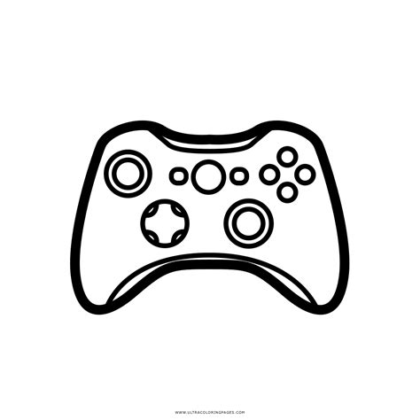 Playstation 4 Controller Outline Sketch Coloring Page