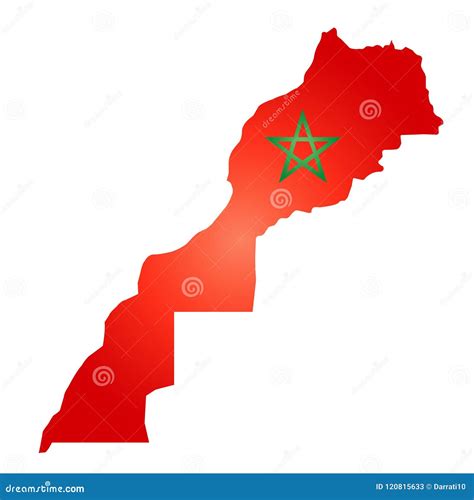 Map of the Kingdom of Morocco Stock Vector - Illustration of love, maroc: 120815633