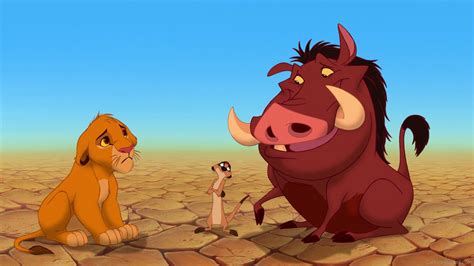 Simba With Timon And Pumbaa