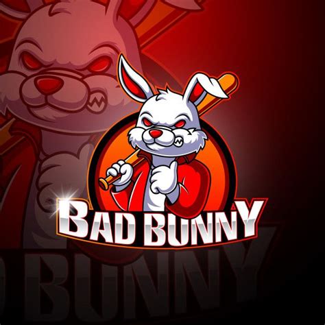 Logotipo De Mascote De Bad Bunny Esport | Art logo, Bunny hunter, Bunny logo