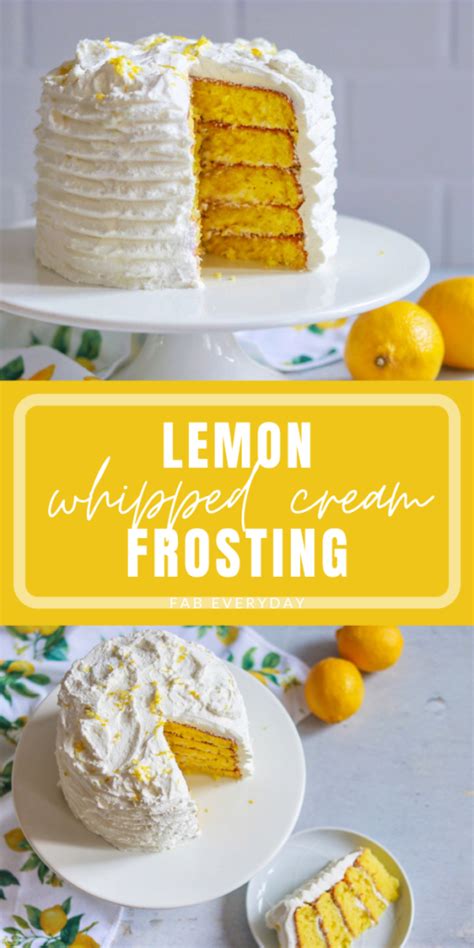 Lemon Whipped Cream Frosting - Fab Everyday