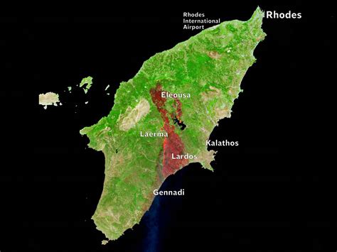 Where are the fires in Corfu and Rhodes? Map reveals…