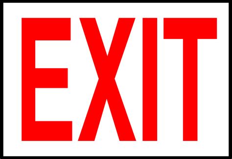 Exit | Free Stock Photo | Illustration of an exit sign | # 8667