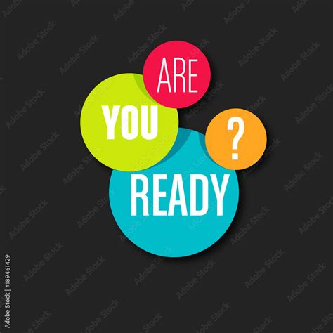 are you ready ? Stock Vector | Adobe Stock