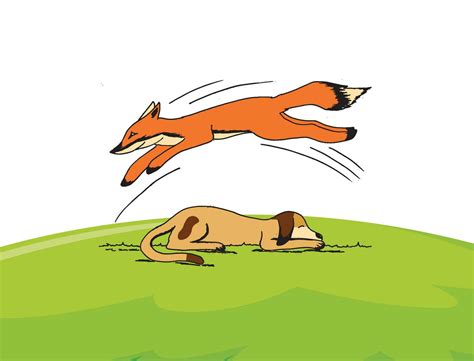 The quick brown fox jumps over the lazy dog 29779072 Vector Art at Vecteezy