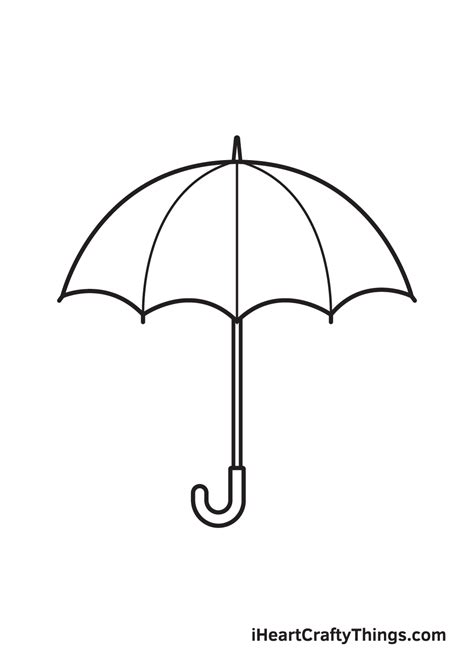 Umbrella Drawing - How To Draw An Umbrella Step By Step