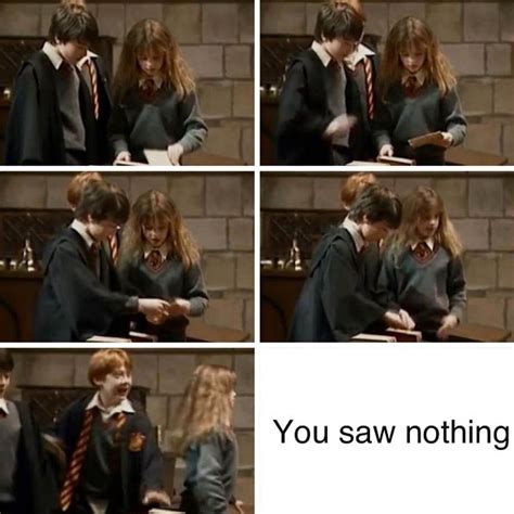 Harry Potter behind the scenes - "You saw nothing" | Harry potter, Harry potter funny, Harry ...