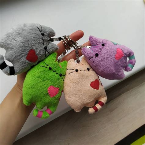 Pusheen Plush Cat Cat Keychain Trinket Plush Cat Soft - Etsy