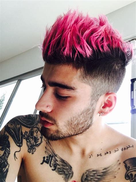 Think Pink from Zayn Malik's Hair Transformations | E! News