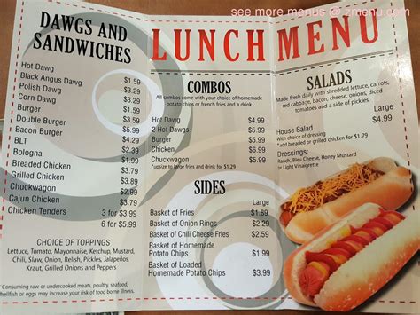 Menu at Tha' Dawg House restaurant, Wytheville