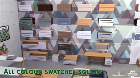 The Sims 4 Dream Home Decorator – BB Modular square swatches – Platinum ...