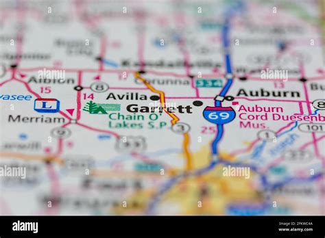 Garrett indiana map hi-res stock photography and images - Alamy