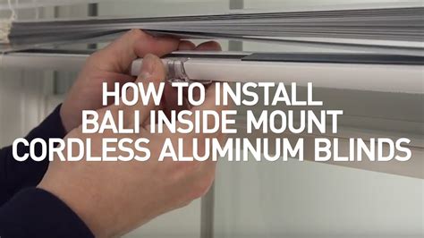 How to Install Bali® Cordless Aluminum Blinds - Inside Mount - YouTube