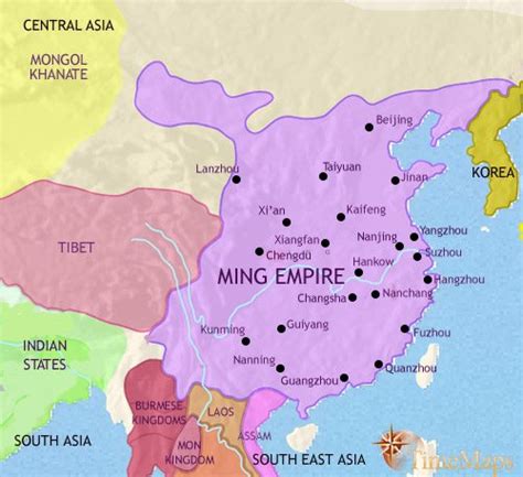 Map of China, 1453: Under the Ming Dynasty | TimeMaps