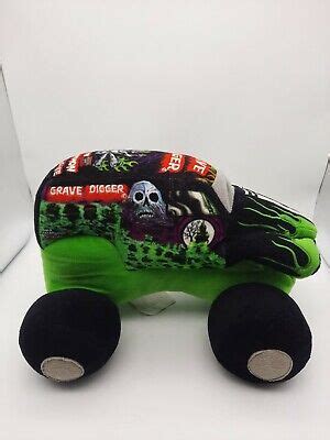 MONSTER JAM GRAVE Digger Plush Truck 14" Soft Stuffed Pillow Toy 2012 £ ...