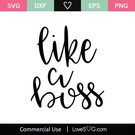 Like A Boss SVG Cut File - Lovesvg.com