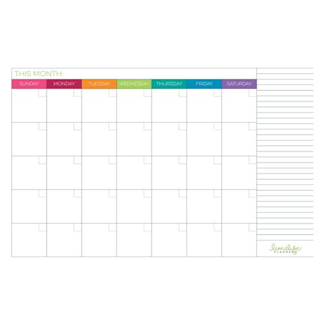 11X17 Monthly Calendar Printable – Best Calendar Example