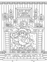 Santa In The Fireplace coloring Page  Download Print Or Color Online sketch template