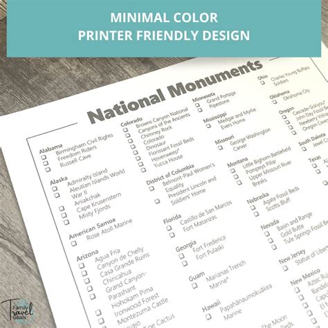 Printable List Of National Monuments