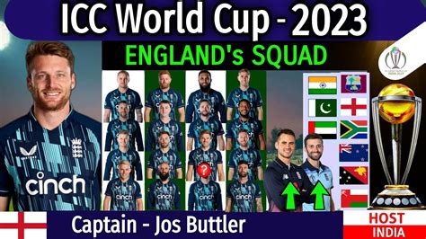 ICC World Cup 2023 - England Team Squad | England Team Squad World Cup ...