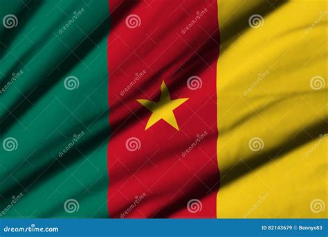 Flag of Cameroon stock illustration. Illustration of icon - 82143679