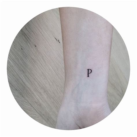 Simple letter P tattoo - Tattoogrid.net