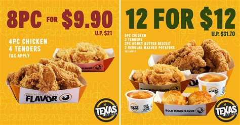 Flash these Texas Chicken Discount Coupons to enjoy Chicken, Tenders ...