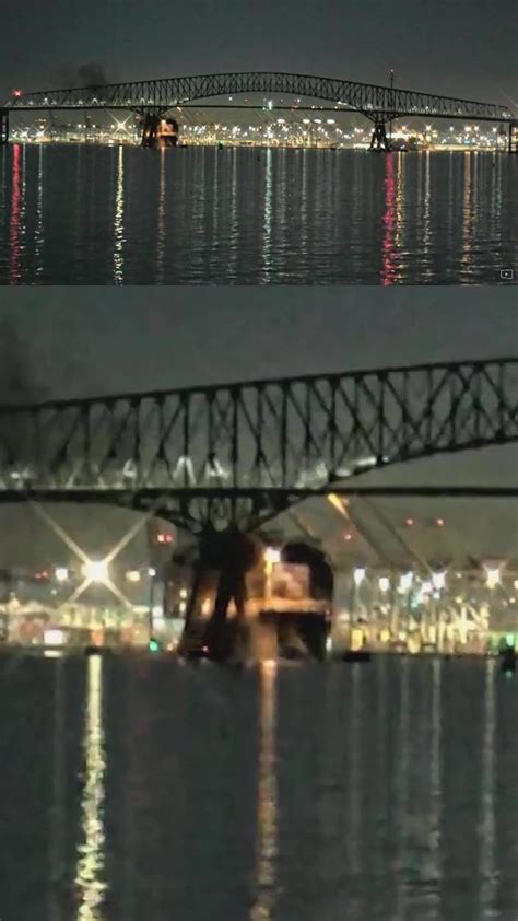 Video from StreamTime Live shows the cargo ship Dali before it crashed into the Francis Scott ...