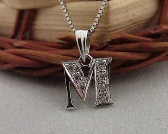 0.09 CT Diamond Alphabet Letter F Initial Pendant Necklace