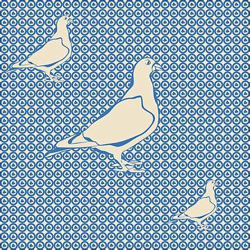 "Pigeon loincloth patterns" Sticker by Wolagno | Redbubble