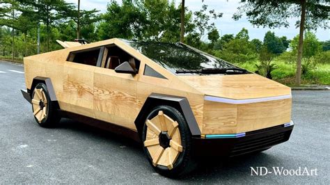 This man spent $15,000 making a Tesla Cybertruck out of wood – and he's ...