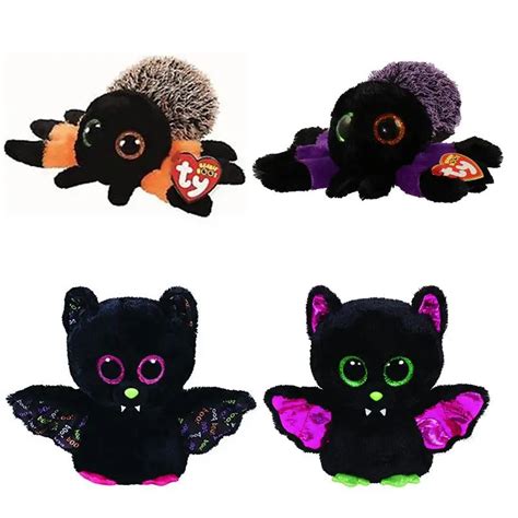 6" TY Beanie Boo's 15cm Halloween Style Igor Dart Bat Creeper Hairy Spider Plush Soft Doll Toy ...