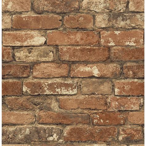 Chesapeake Oxford Rust Brick Texture Wallpaper-MAN20097 - The Home Depot