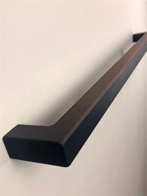 Metal Handrail 1-1/2x 1-1/2modern Powder Coated, ADA Compliant Return End - Etsy | Wall mounted ...