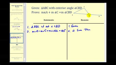 Exterior Angle Theorem Activity