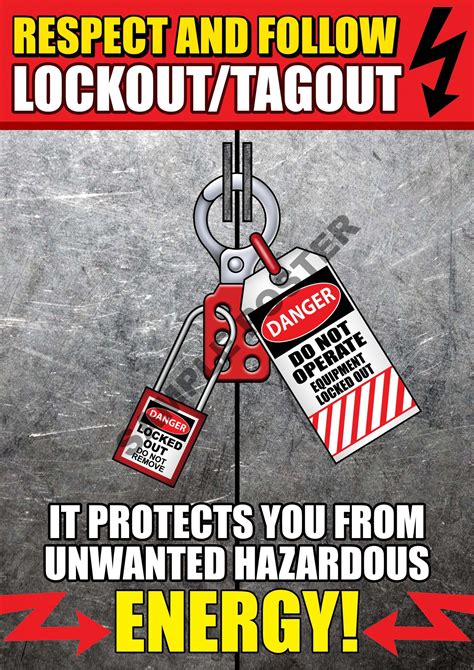 SAFETY SOURCE » Respect and Follow Lockout Tagout Poster