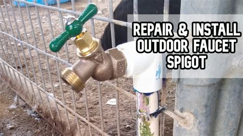 How to repair and install outdoor faucet spigot DIY video #diy #faucet #outdoor #spigot #pipe # ...