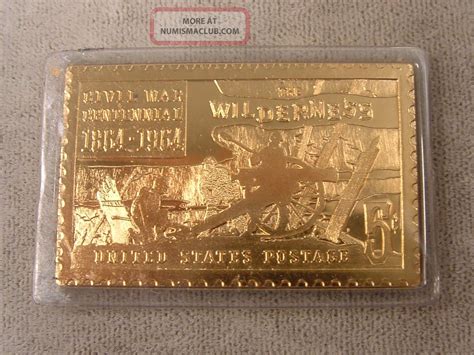 Civil War. 999 Silver Stamp Ingot Postal Society / 5 Cent The Wilderness