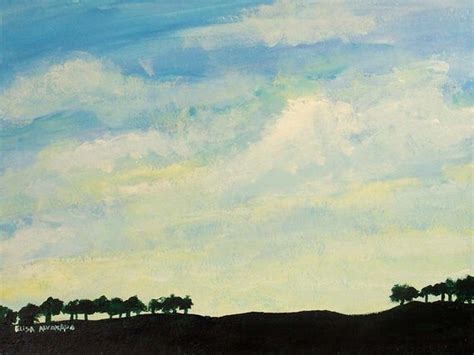 dawn painting acrylic sky painting on paper