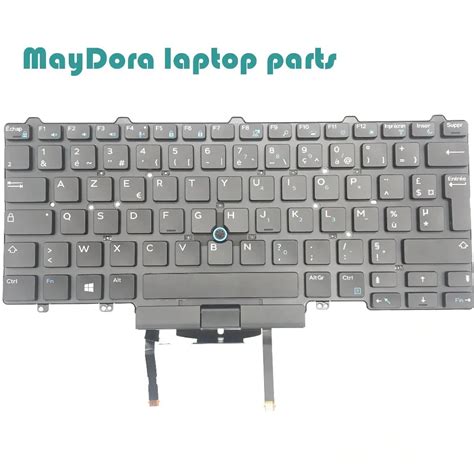 Brand new original laptop keyboard for DELL LATITUDE E7450 7470 7480 5450 5470 5480 backlit FR ...