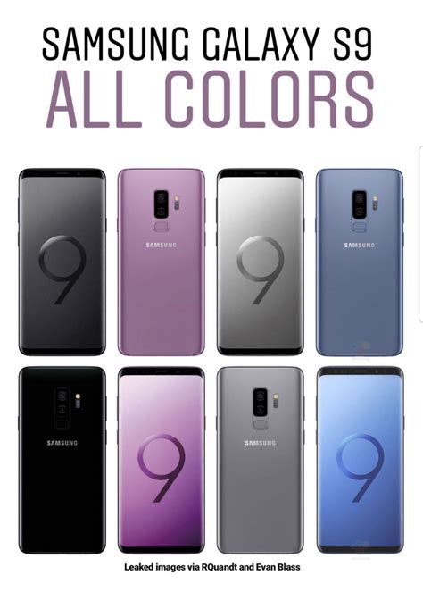 Okay guys, Here are all the colors for Samsung galaxy S9. Which one is your favourite? : r/samsung