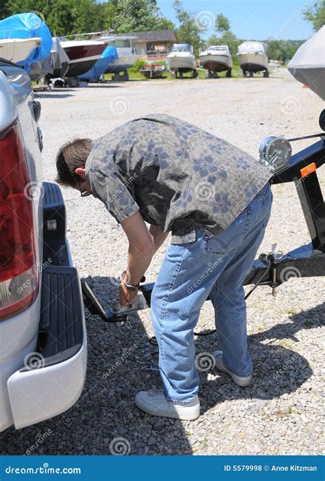 Boat Trailer Hitch stock photo. Image of gravel, casual - 5579998