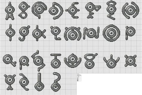 201 - Unown - Full Alphabet by Makibird-Stitching on DeviantArt