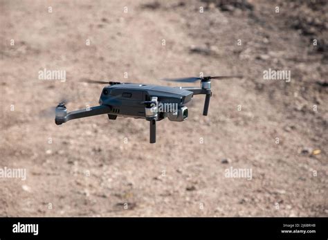 Aerial View Of Gray Drone Stock Photo - Alamy