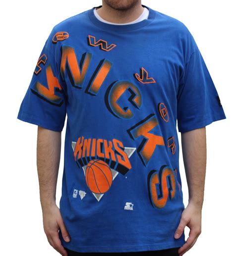 Vintage Starter New York Knicks All Over Print T Shirt (Size L) — Roots