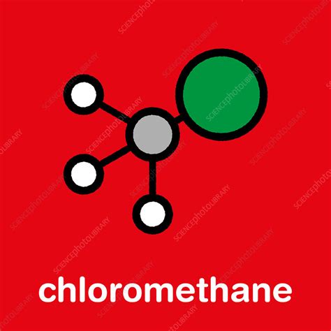 Chloromethane molecule, illustration - Stock Image - F027/8328 ...