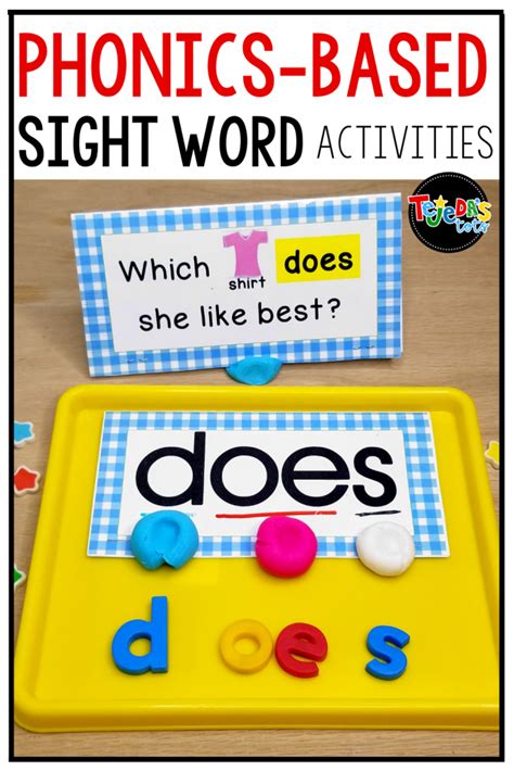 Phonics-Based Sight Word Activities - Tejeda's Tots